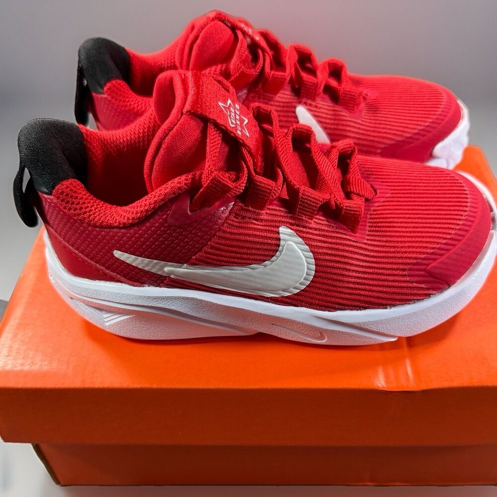 Nike Star Runner 4 NN TD University Red White Toddler Shoes 8C DX7616-600 NIB